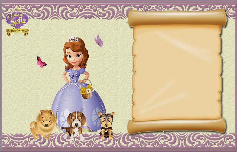 Princess sofia Birthday Invitation Blank Template sofia the First Free Printable Invitations or Photo Frames