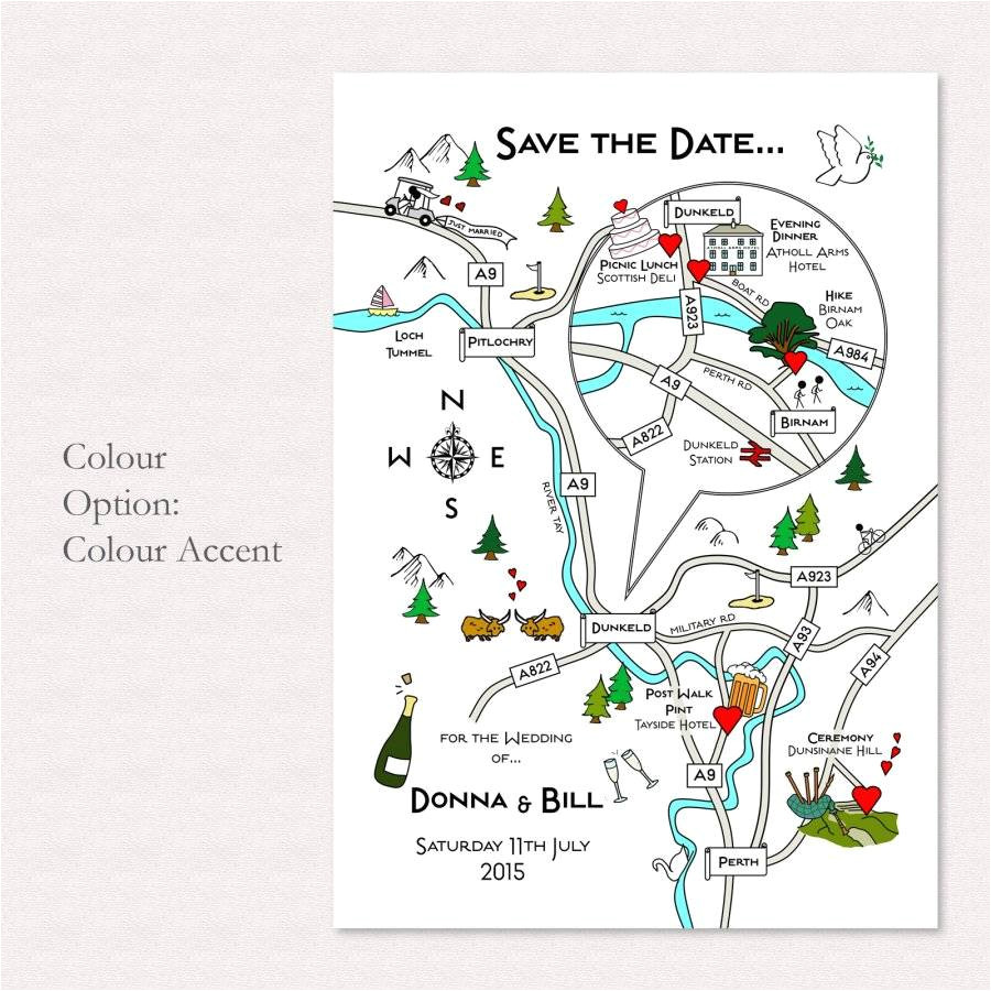 Print Map for Wedding Invitations Illustrated Map Wedding or Party Invitation by Cute Maps