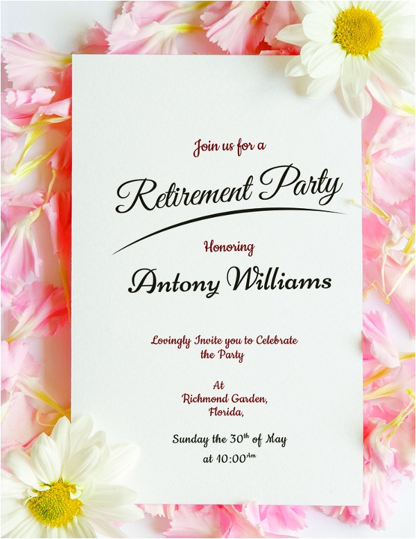Retirement Party Invitation Template Download 30 Retirement Party Invitation Design Templates Psd
