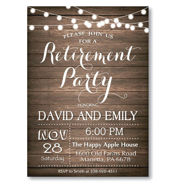 Retirement Party Invitation Template Download 36 Retirement Party Invitation Templates Psd Ai Word