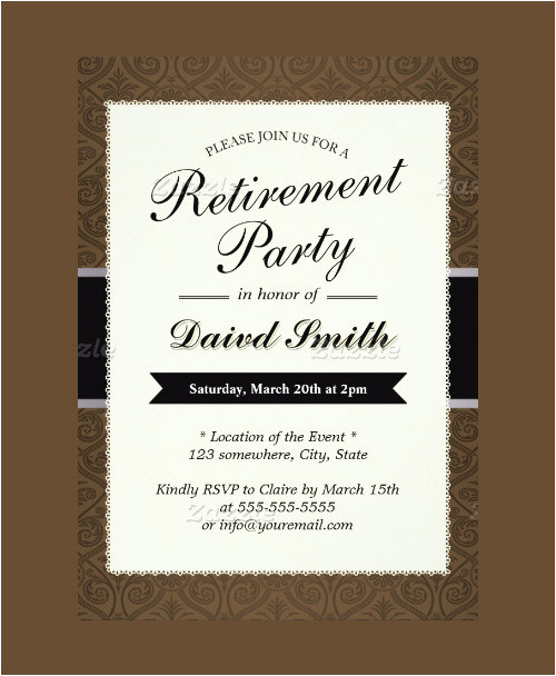 Retirement Party Invitation Template Download Sample Invitation Template Download Premium and Free