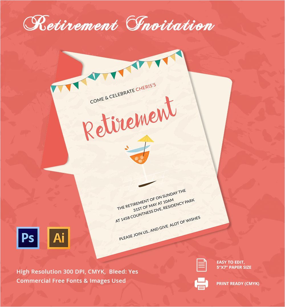 Retirement Party Invitation Template Ms Word Retirement Invitation Template Retirement Party