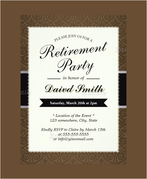 Retirement Party Invitation Template Sample Invitation Template Download Premium and Free