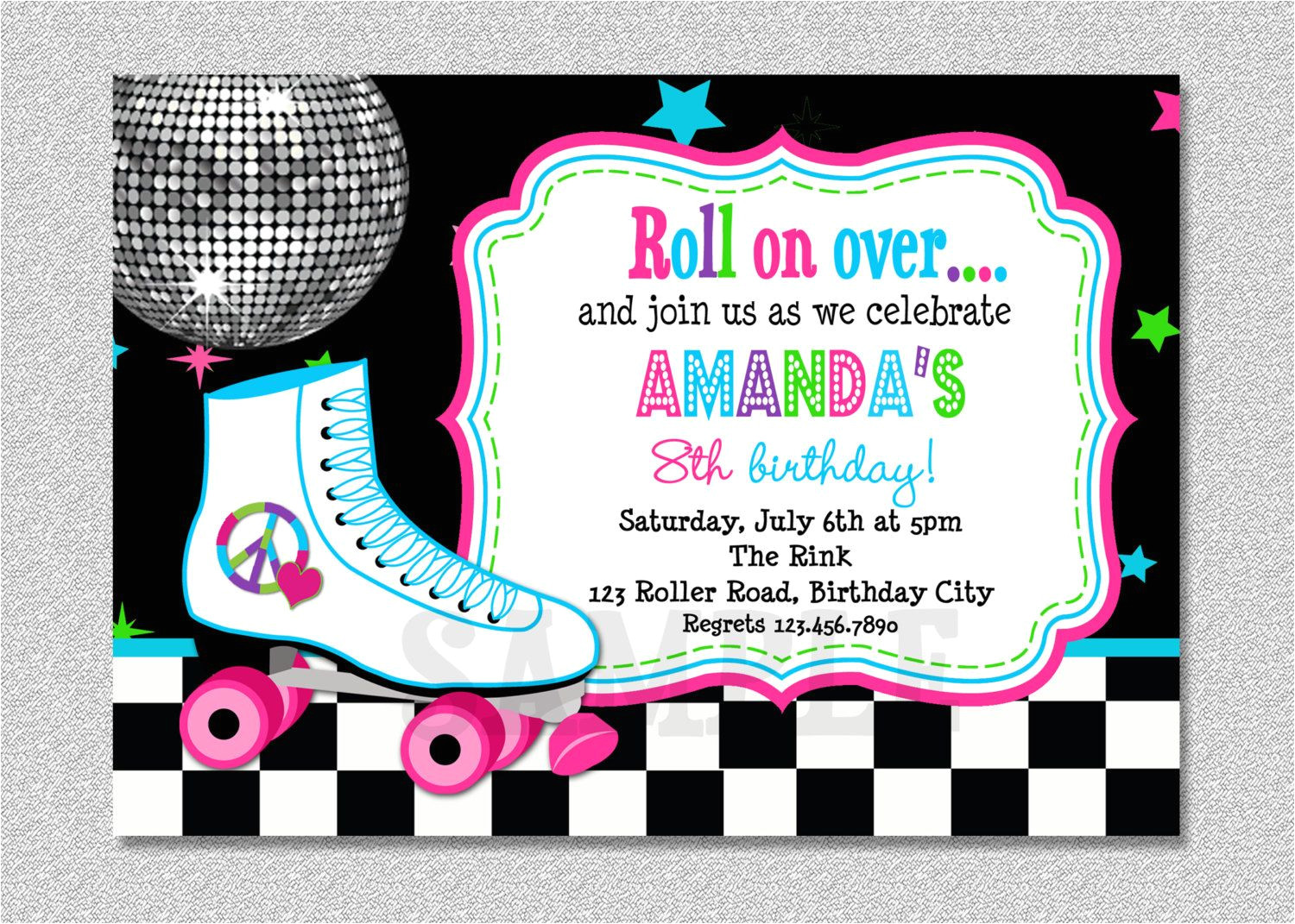 Roller Skating Party Invitation Template Free Download Free Template Free Printable Roller Skating