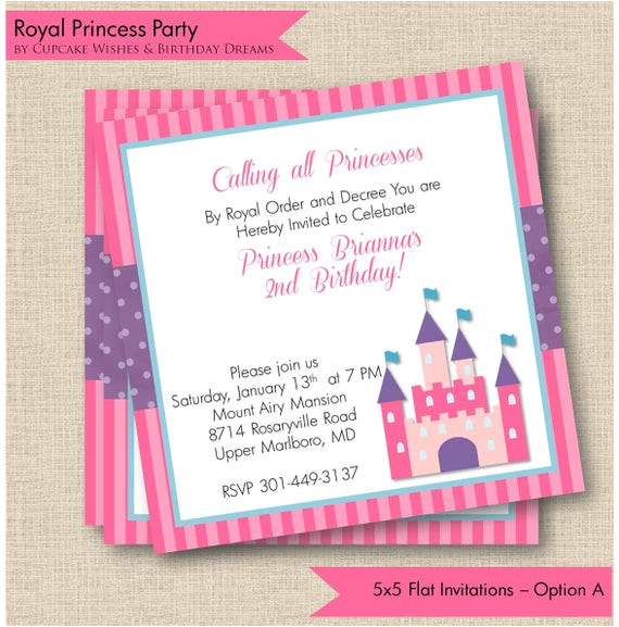 Royal Tea Party Invitation Template Royal Princess Printable Party Invitations