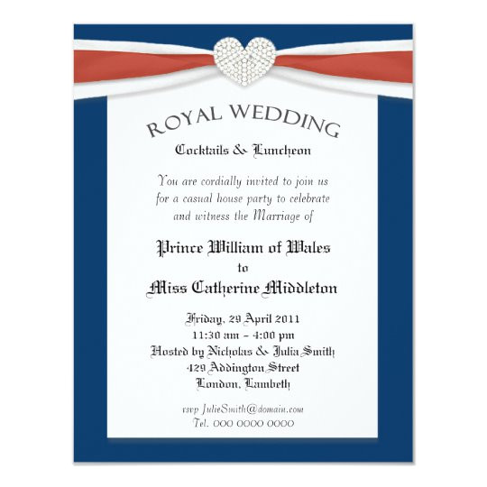 Royal Wedding Party Invitation Template Royal Wedding Watch House Party Invitations Zazzle Com