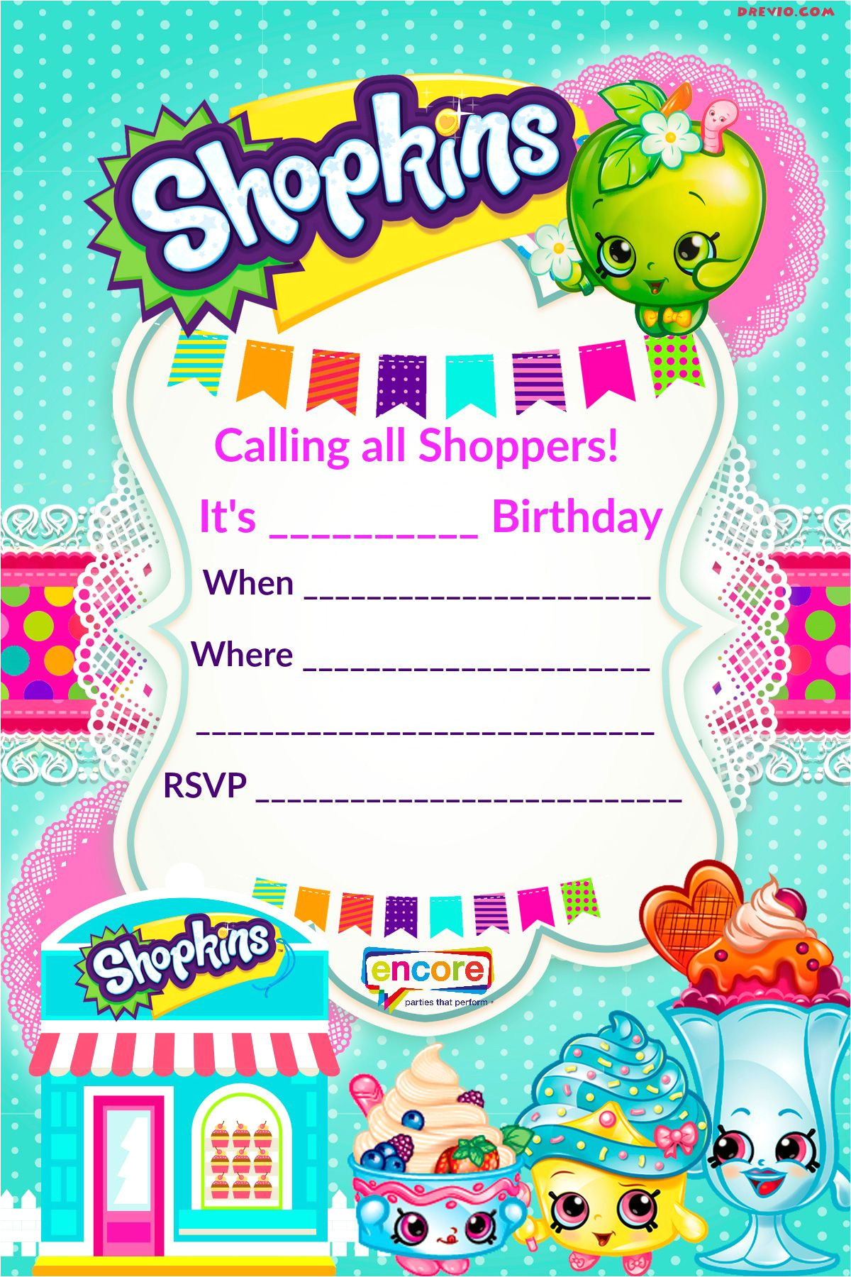 Shopkins Birthday Invitation Template Free Updated Free Printable Shopkins Birthday Invitation