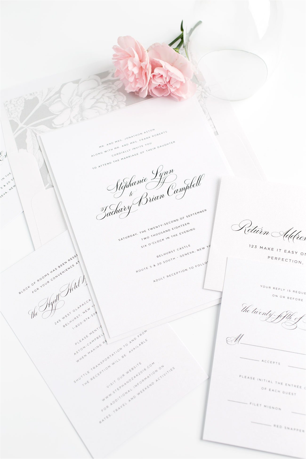 Simple and Elegant Wedding Invitation Template Delicate Wedding Invitations In Silver Wedding Invitations