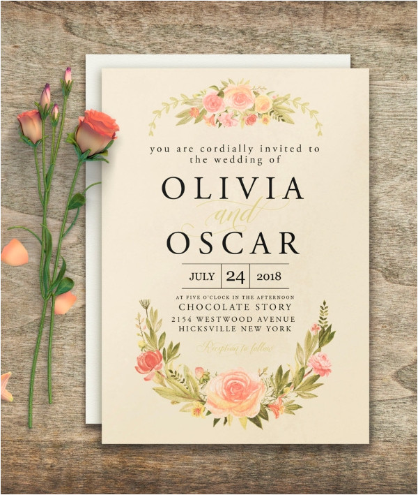 Simple Elegant Wedding Invitation Template 30 Elegant Wedding Invitations Free Psd Vector Ai Ep