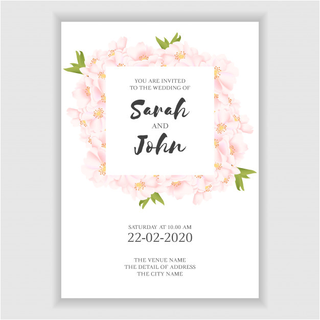 Simple Elegant Wedding Invitation Template Simple Elegant Floral Wedding Invitation Template Vector