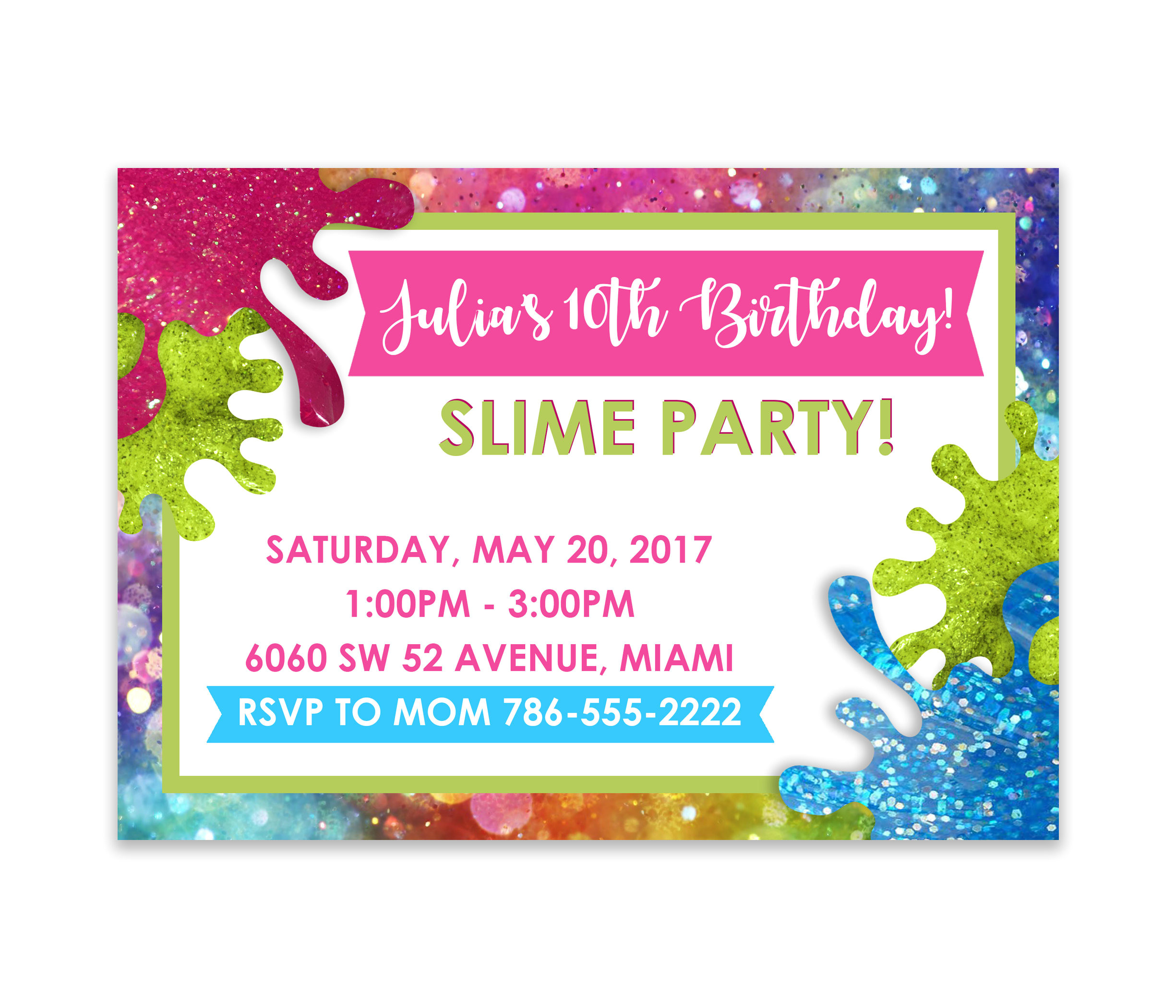 Slime Party Invitation Template Slime Birthday Party Digital Invitation Slime Party Invitation Template Slime Birthday Party Digital Invitation