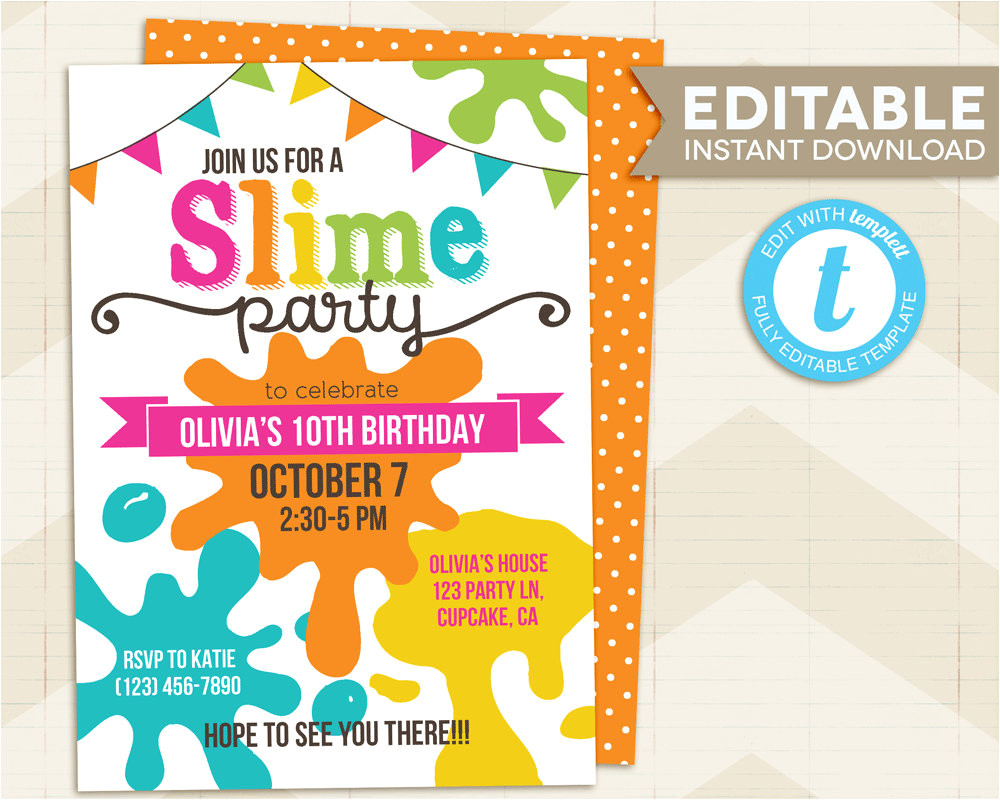 Slime Party Invitation Template Slime Party Invitation Slime Invitation Slime Birthday Slime Party Invitation Template Slime Party Invitation Slime Invitation Slime Birthday