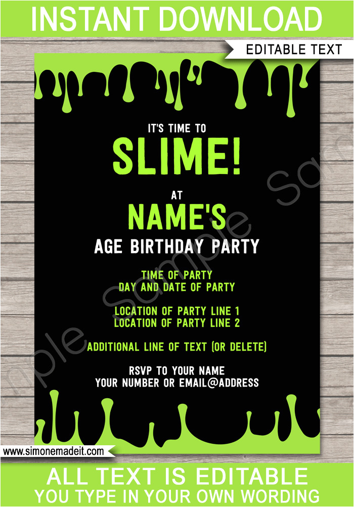 Slime Party Invitation Template Slime Party Invitations Template Slime Birthday Invite Slime Party Invitation Template Slime Party Invitations Template Slime Birthday Invite