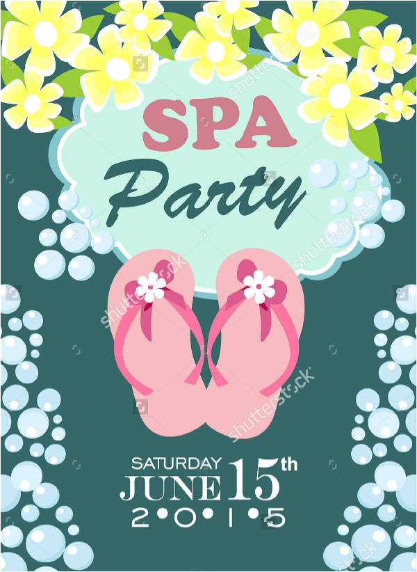 Spa Party Invitation Template 10 Spa Party Invitation Designs Templates Psd Ai