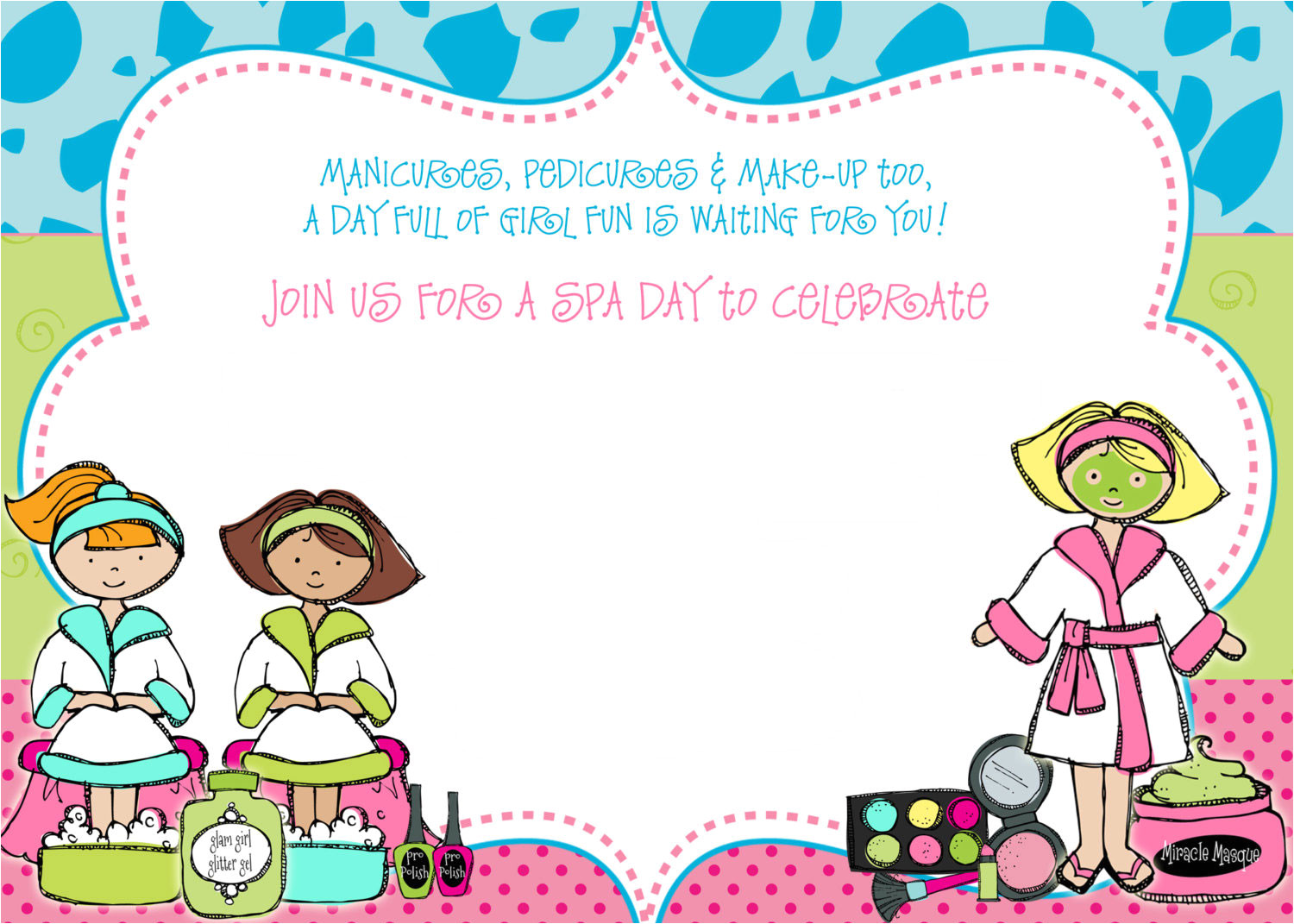 Spa Party Invitation Template Free Spa Party Birthday Invitation Template Dolanpedia
