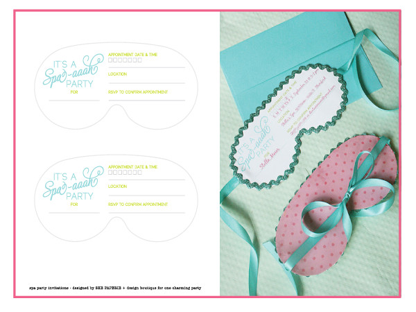 Spa Party Invitation Template Spa Party Invitation Perfect Smerfect