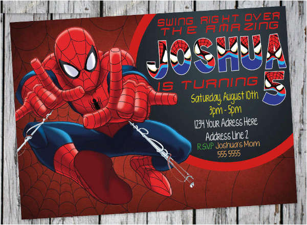 Spiderman Birthday Invitation Template 71 Printable Birthday Invitation Templates Word Psd
