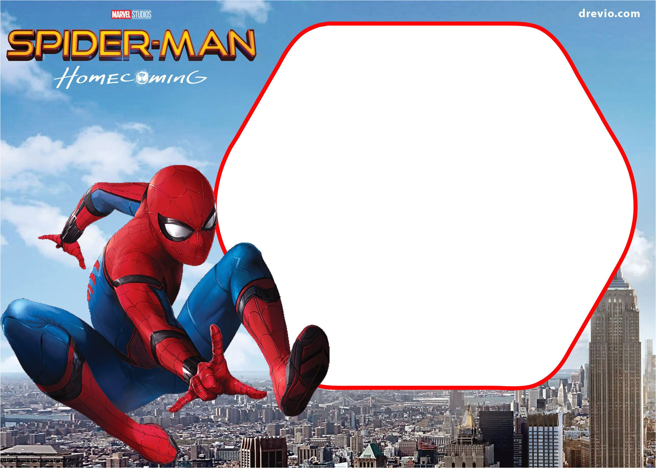 Spiderman Birthday Invitation Template Free Spiderman Homecoming Invitation Free Printable