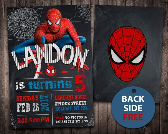Spiderman Birthday Invitation Template Spiderman Invitation Spiderman Birthday Invitation