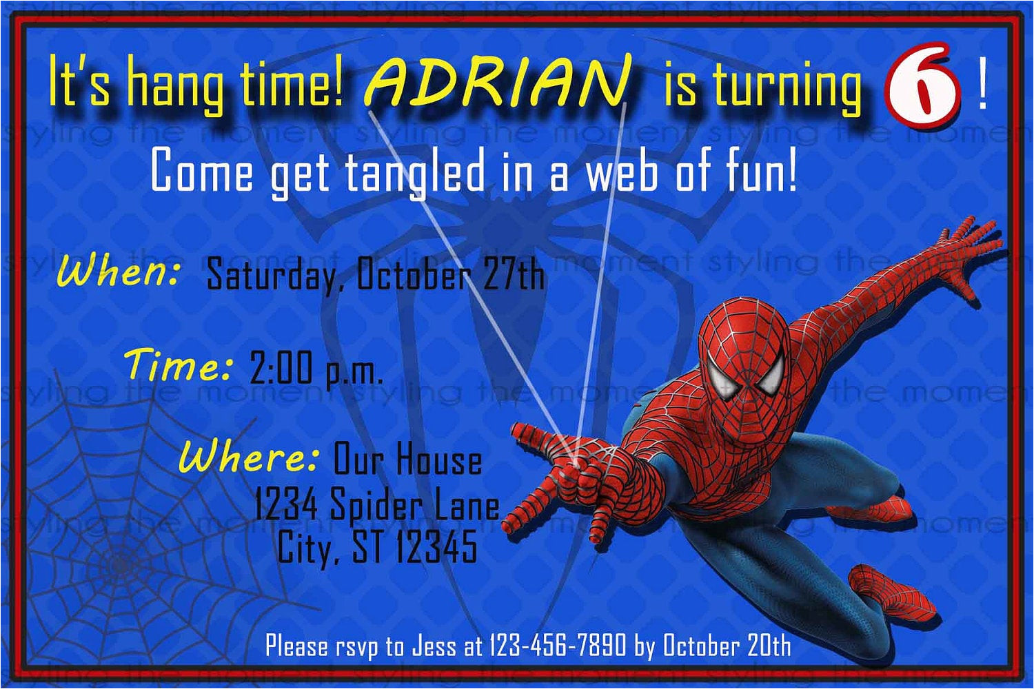 Spiderman Birthday Invitation Template Spiderman Printable Birthday Invitation