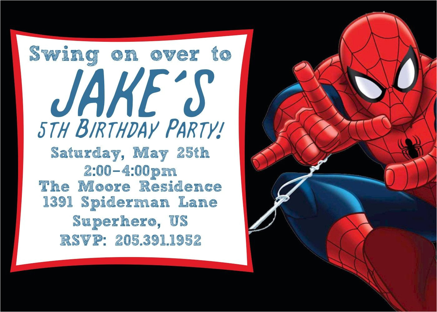 Spiderman Party Invitation Template Free Free Printable Spiderman Birthday Invitation Templates