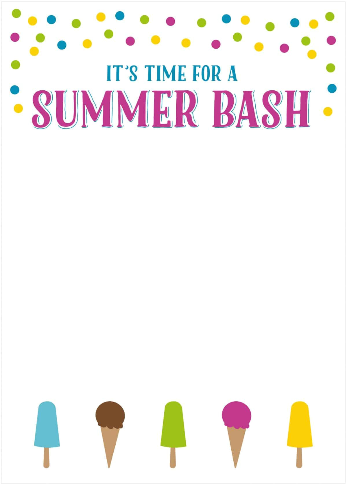 Summer Party Invitation Template Free Summer Party Invitations somewhat Simple