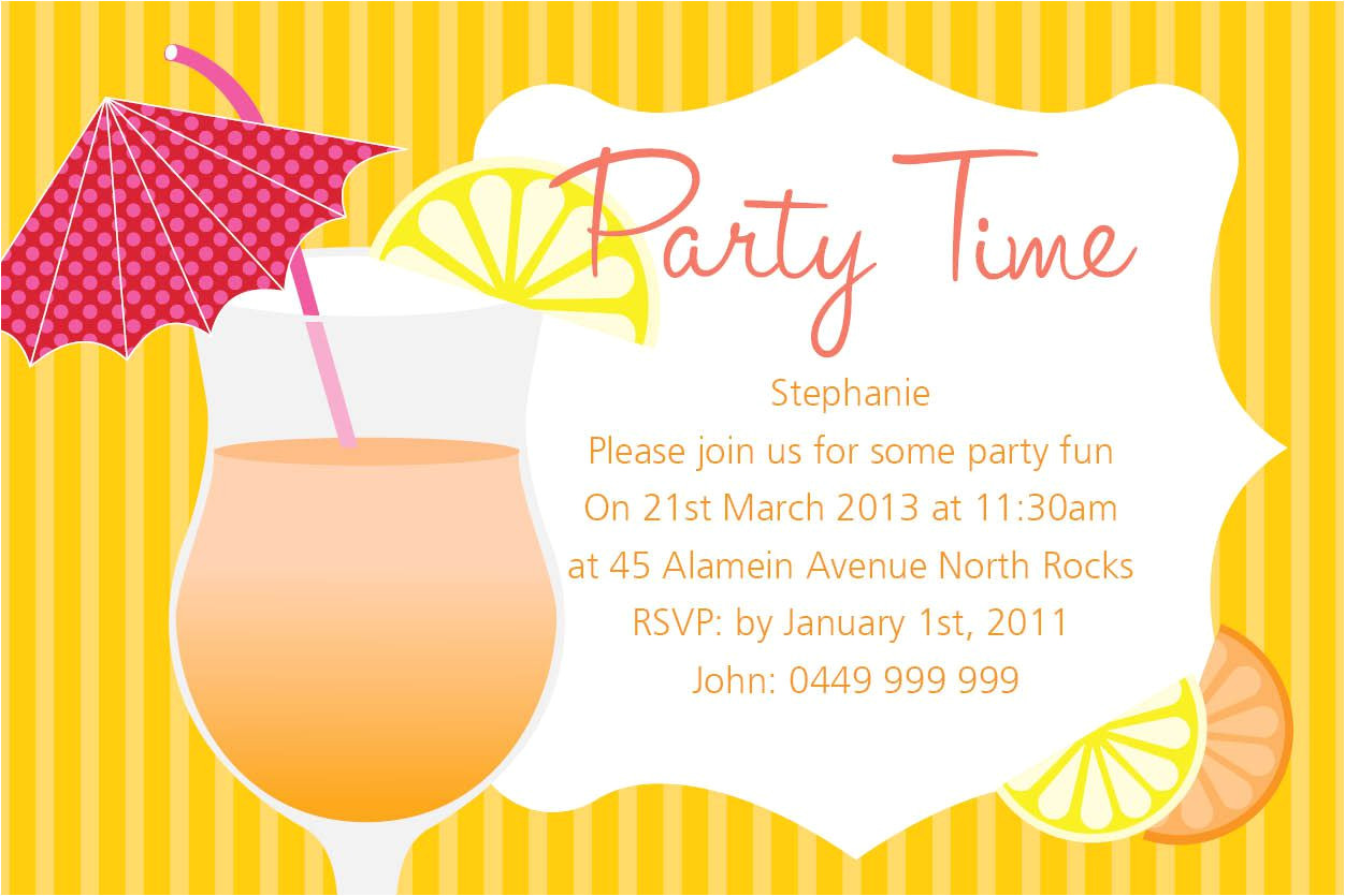 Summer Party Invitation Template Summer Party Invitations Summer Party Invitations
