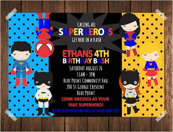 Superhero Party Invitation Template Superhero Birthday Invitation Superhero Invitation