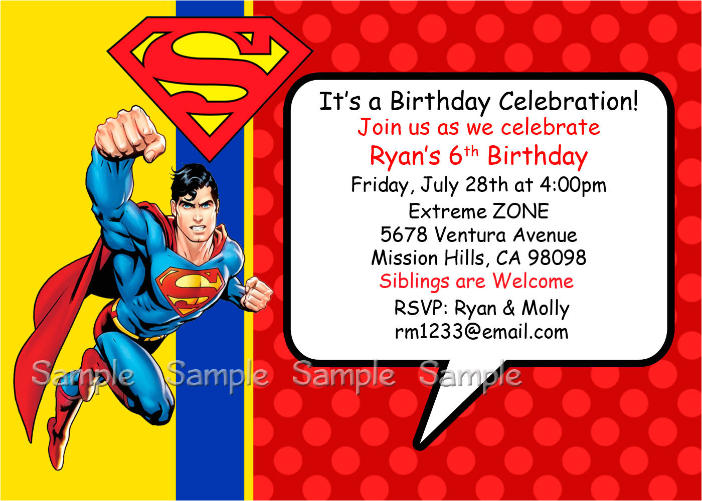 Superman Birthday Invitation Template 40th Birthday Ideas Superman Birthday Invitation Template