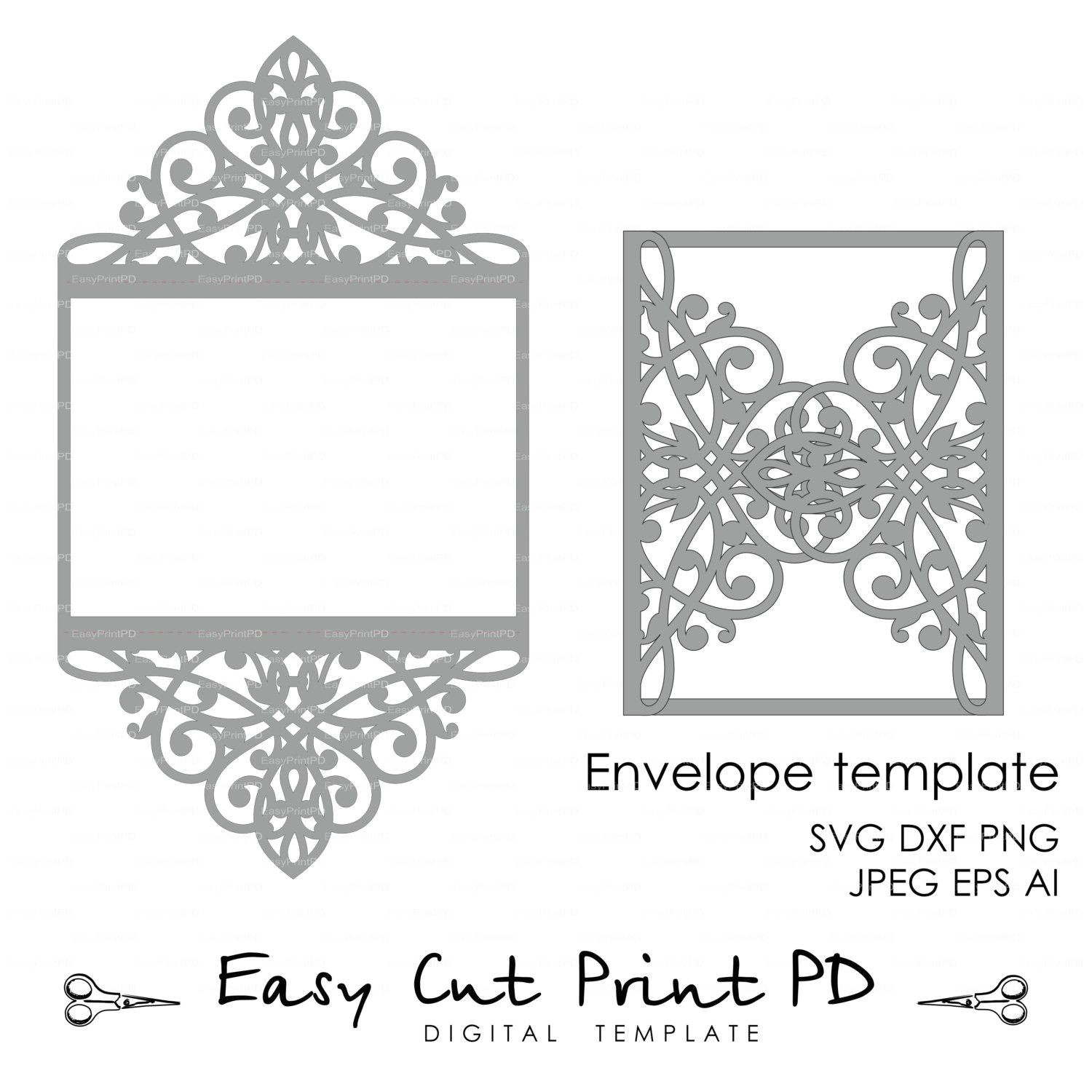 Svg Wedding Invitation Template Wedding Invitation Pattern Card Template Lace Folds