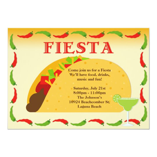 Taco Party Invitation Template Fiesta Party Invitation Zazzle Taco Party Invitation Template Fiesta Party Invitation Zazzle