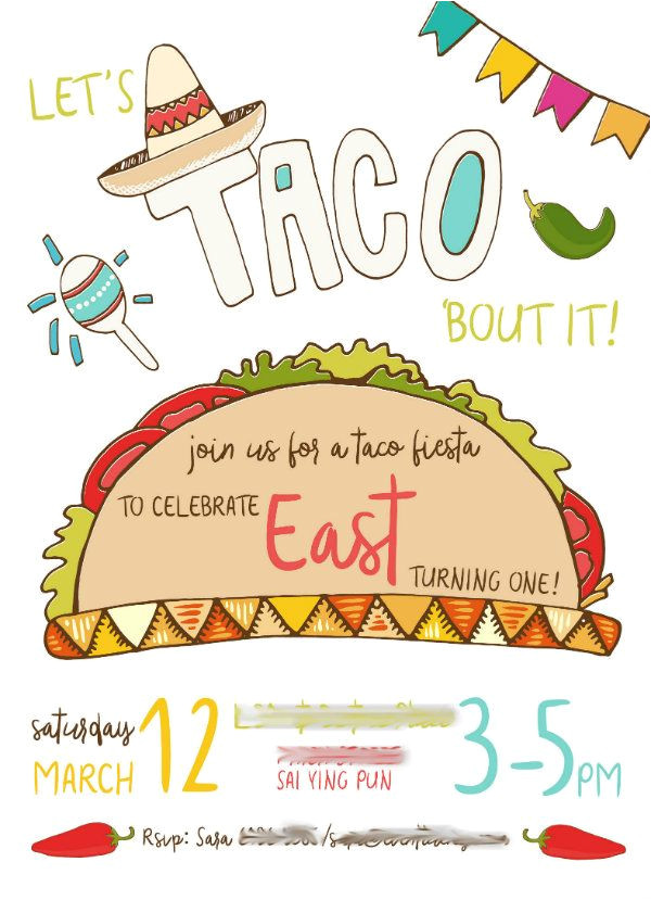 Taco Party Invitation Template Free Taco Invite East Blured Let 39 S Taco 39 Bout It It Party