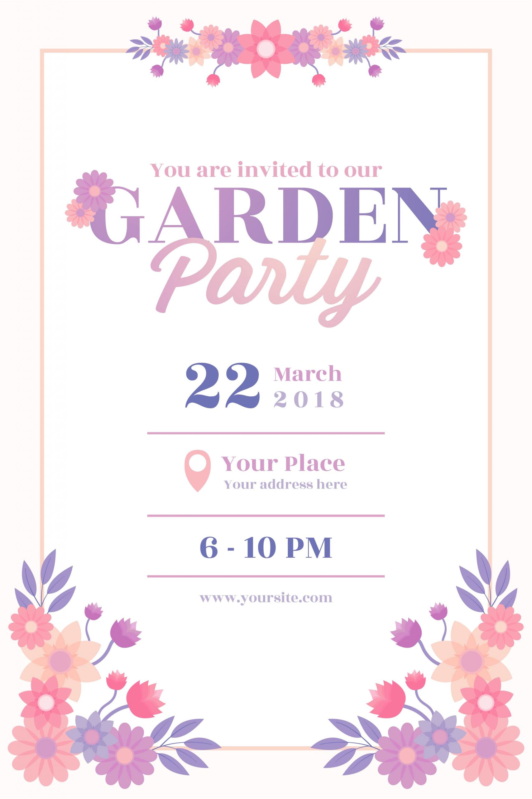 Template Invitation Party Vector Birthday Invitation Free Vector Art 17 375 Free Downloads