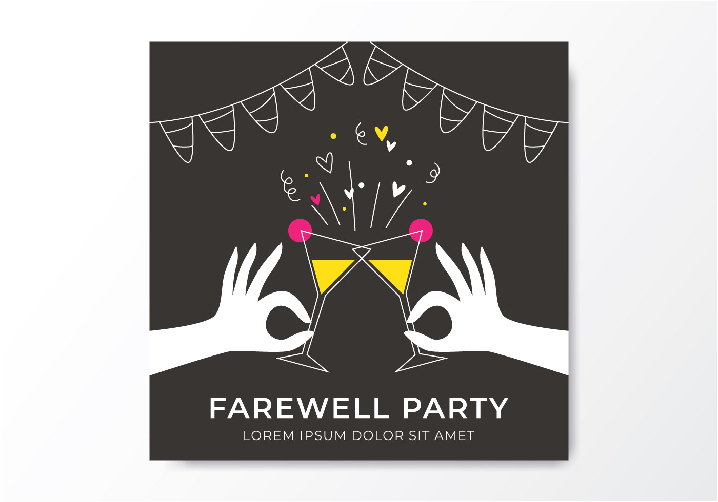 Template Invitation Party Vector Farewell Party Invitation Download Free Vectors Clipart