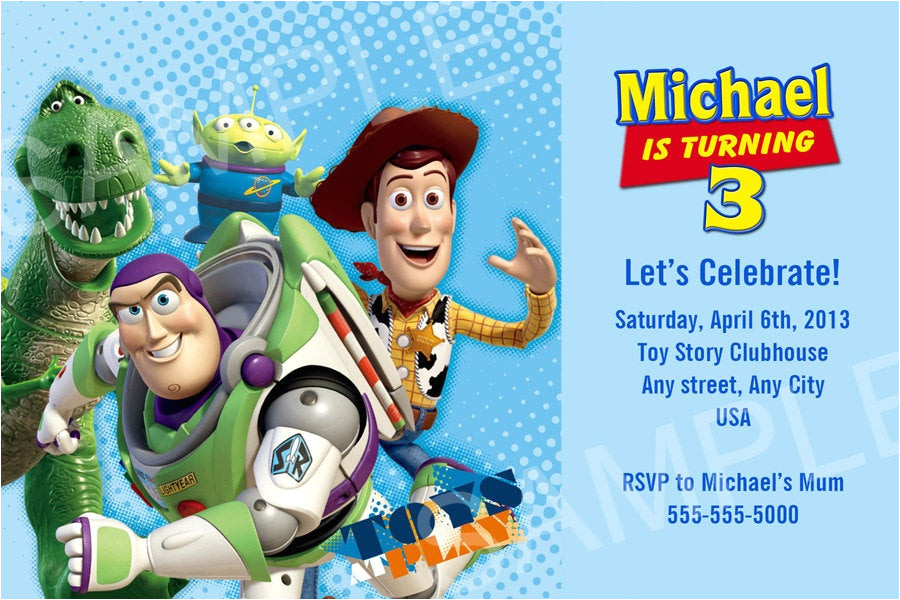 Toy Story Birthday Invitation Template toy Story Invitation Printable toy Story Birthday