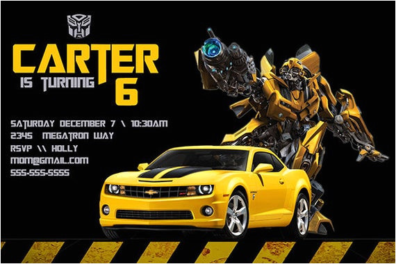 Transformers Birthday Invitation Template Transformers Birthday Invitation Personalized Birthday Party