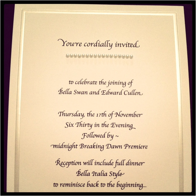Twilight Wedding Invitation Template Breaking Dawn Party Invites Twilight Saga Life Family