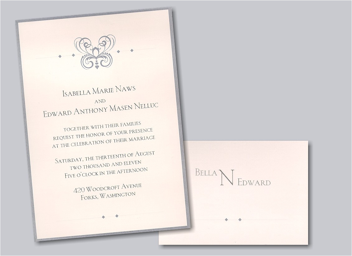 Twilight Wedding Invitation Template Twilight Wedding Invitation