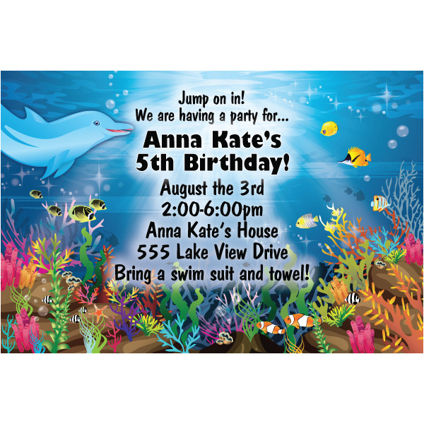Under the Sea Party Invitation Template Under the Sea Birthday Party Invitations Free Invitation