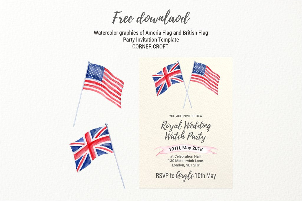 Union Jack Party Invitation Template Free Royal Wedding Invitation Template America Flag Union