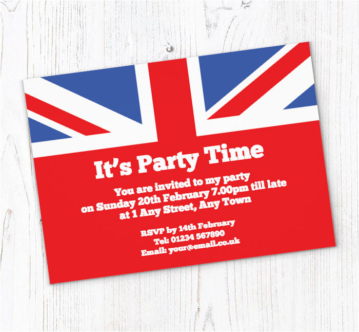 Union Jack Party Invitation Template Free Union Jack Party Invitations Customise Online Plus Free