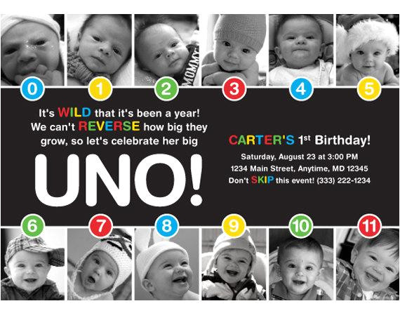 Uno Birthday Invitation Template Free Uno Timeline First Birthday Invitation by Hellobabyinvitations