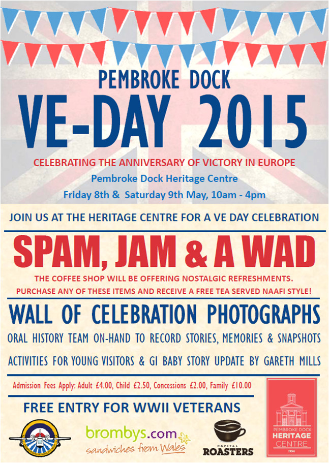 Ve Day Party Invitation Template Char and A Wad to Celebrate Victory Pembroke Dock