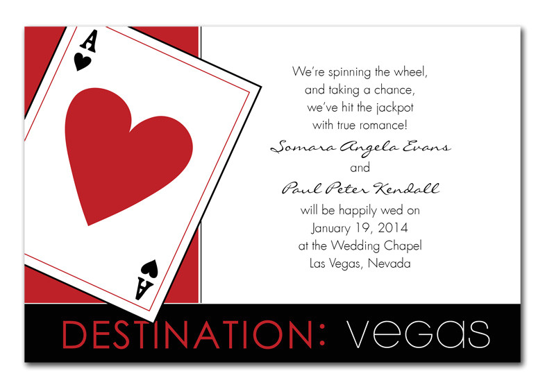 Vegas Wedding Invitation Template Destination Vegas Wedding Invitations by Invitation