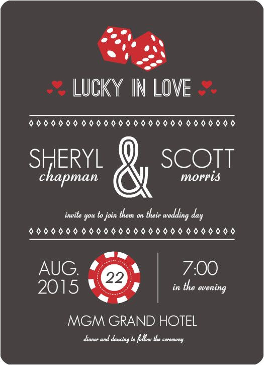 Vegas Wedding Invitation Template Las Vegas Wedding Invitations Invitation Wording Ideas