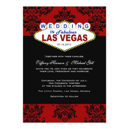 Vegas Wedding Invitation Template Viva Las Vegas Wedding Invitation Zazzle