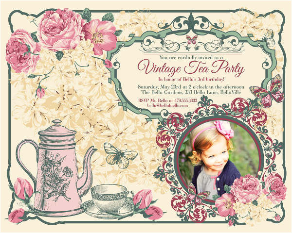 Victorian Tea Party Invitation Template 9 Vintage Invitation Templates Psd Eps Ai Free