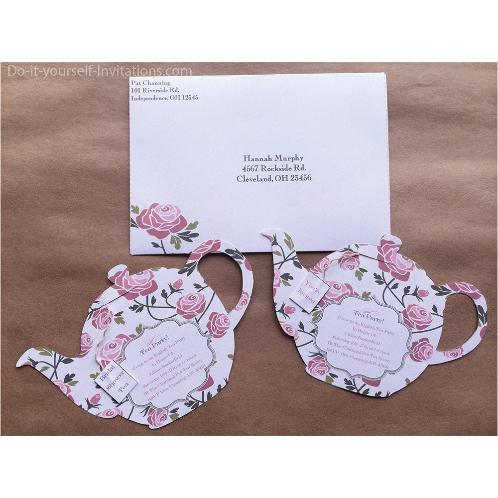 Victorian Tea Party Invitation Template Printable All Occasion Tea Party Invitation Tea Pot