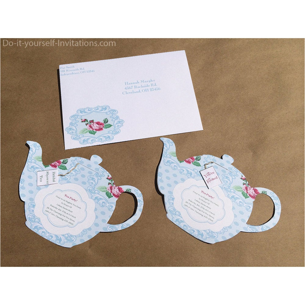 Victorian Tea Party Invitation Template Printable Tea Party Invitation Bridal Tea Party Invitation