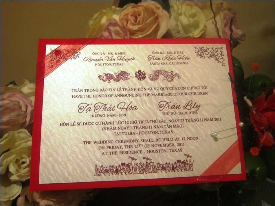 Vietnamese Wedding Invitation Template Vietnamese Wedding Invitation Template Sampletemplatess